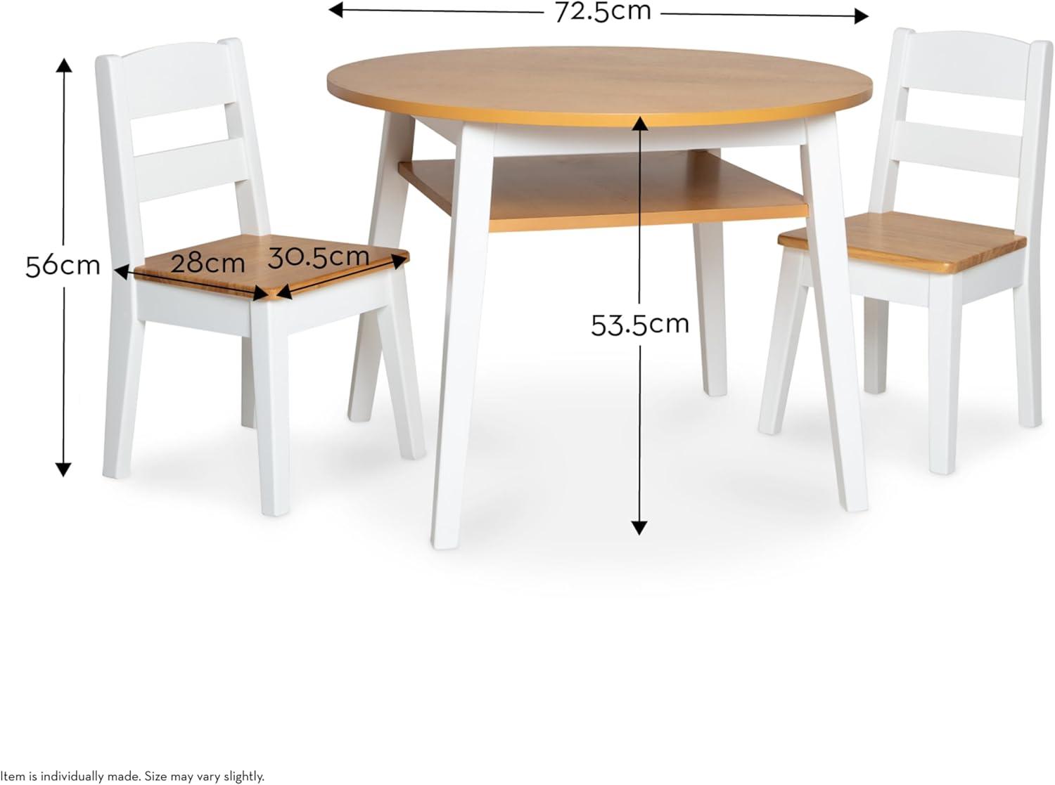 Melissa & Doug Wooden Round Table & Chairs Set