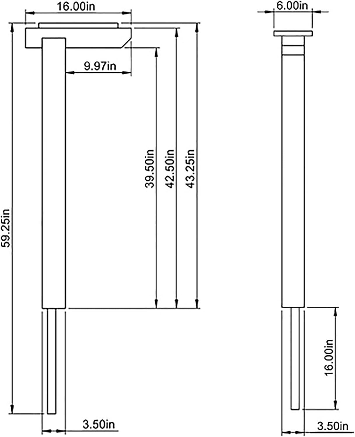 Gibraltar 43.3'' H Decorative Post