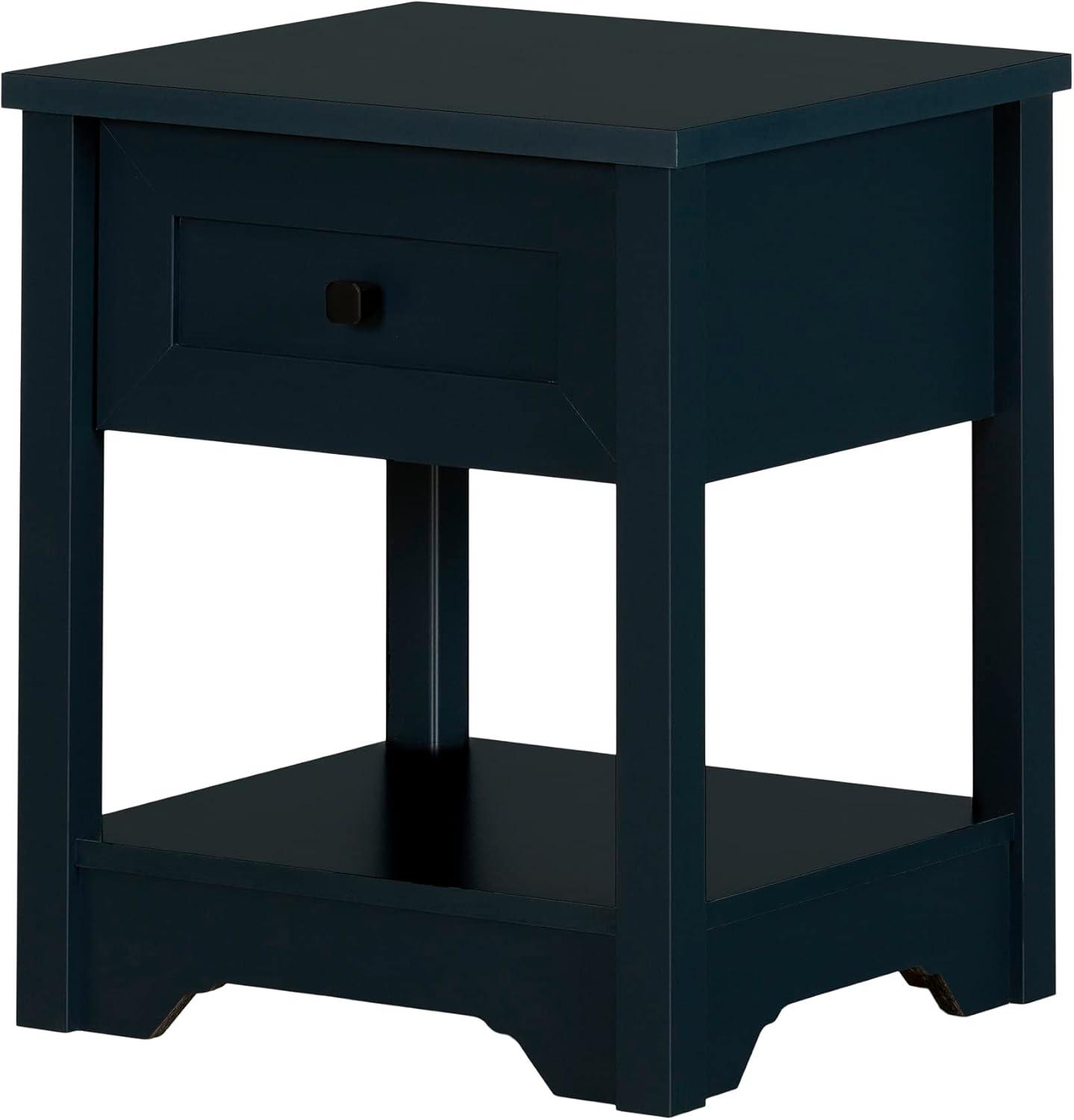 Farnel End Table Navy Blue - South Shore: Laminated Particle Board, 22.5" High, CARB Certified
