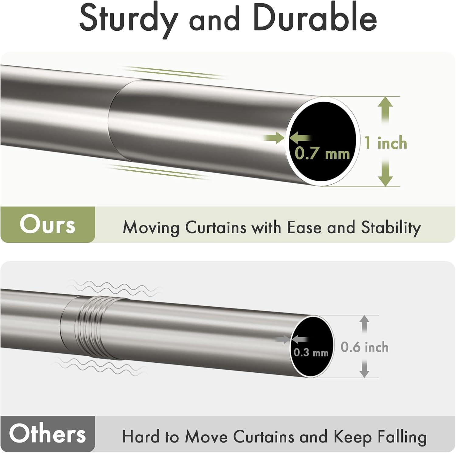 Tromay Heavy Duty Tension Shower Rod