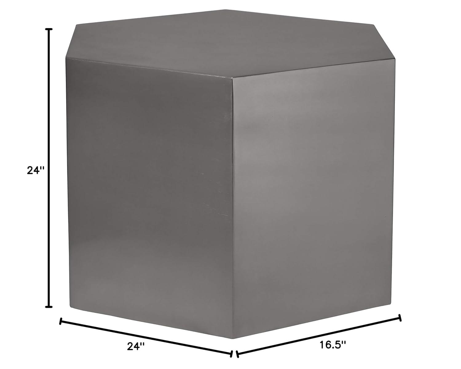 Hexagon Brushed Chrome Modular Coffee Table-Meridian Furniture
