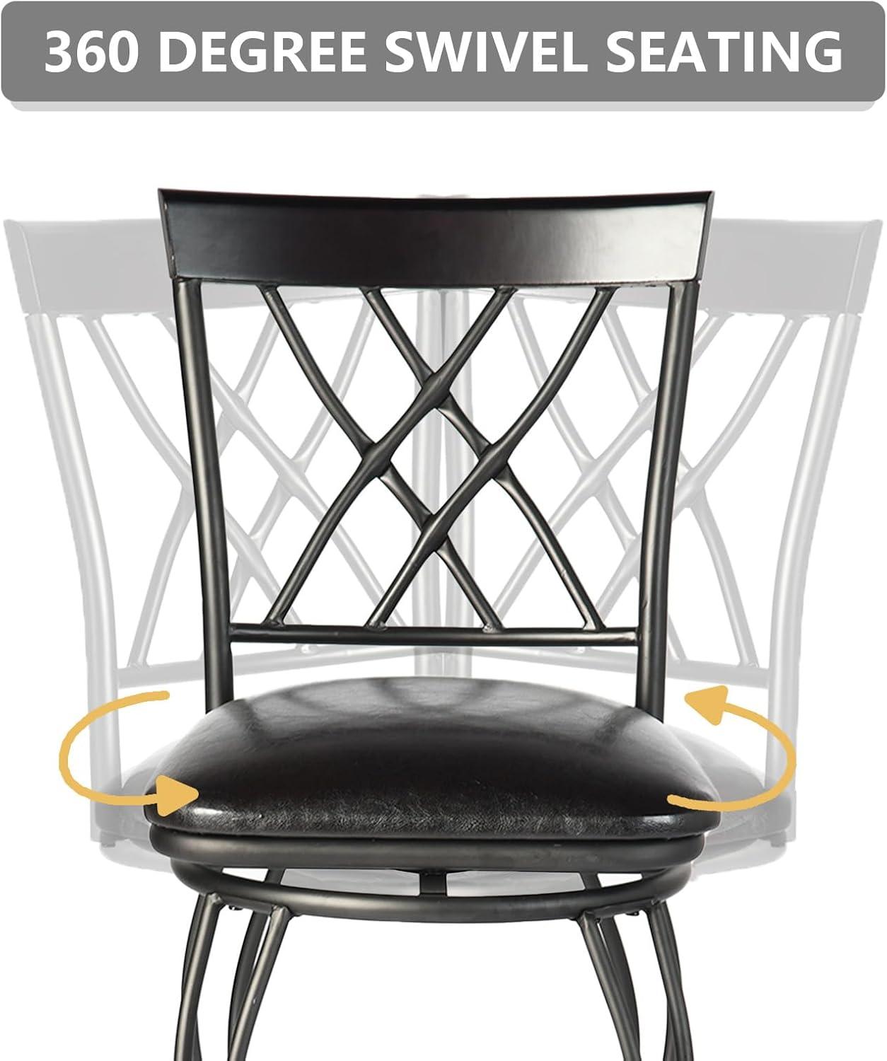 Williston Forge Swivel Upholstered Counter Stool with Both 24"/29" Legs Shipped for Height Adjustable (Set of 2)