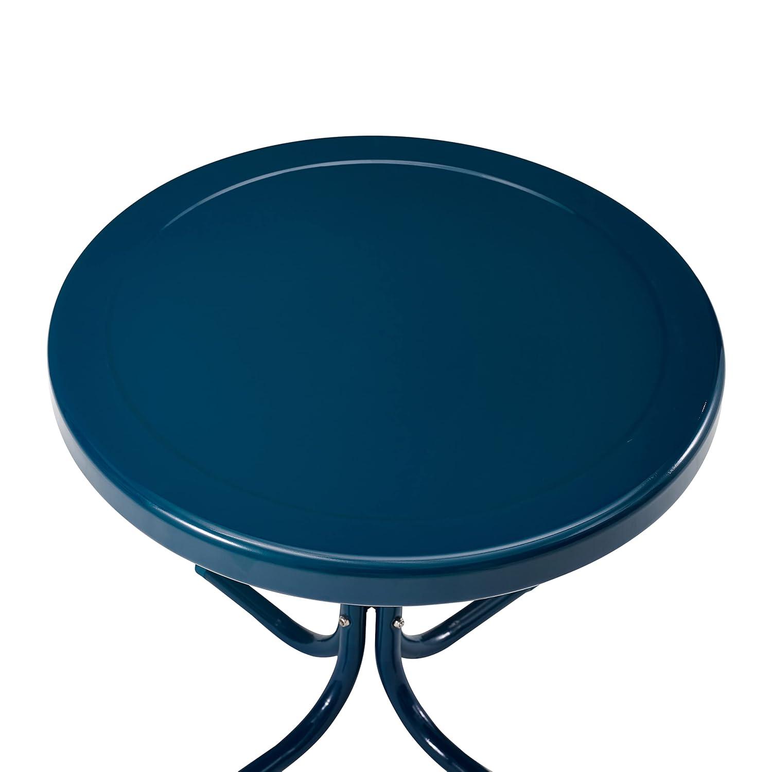 Bates Outdoor Metal Chair Set, Navy Gloss - 3 Piece