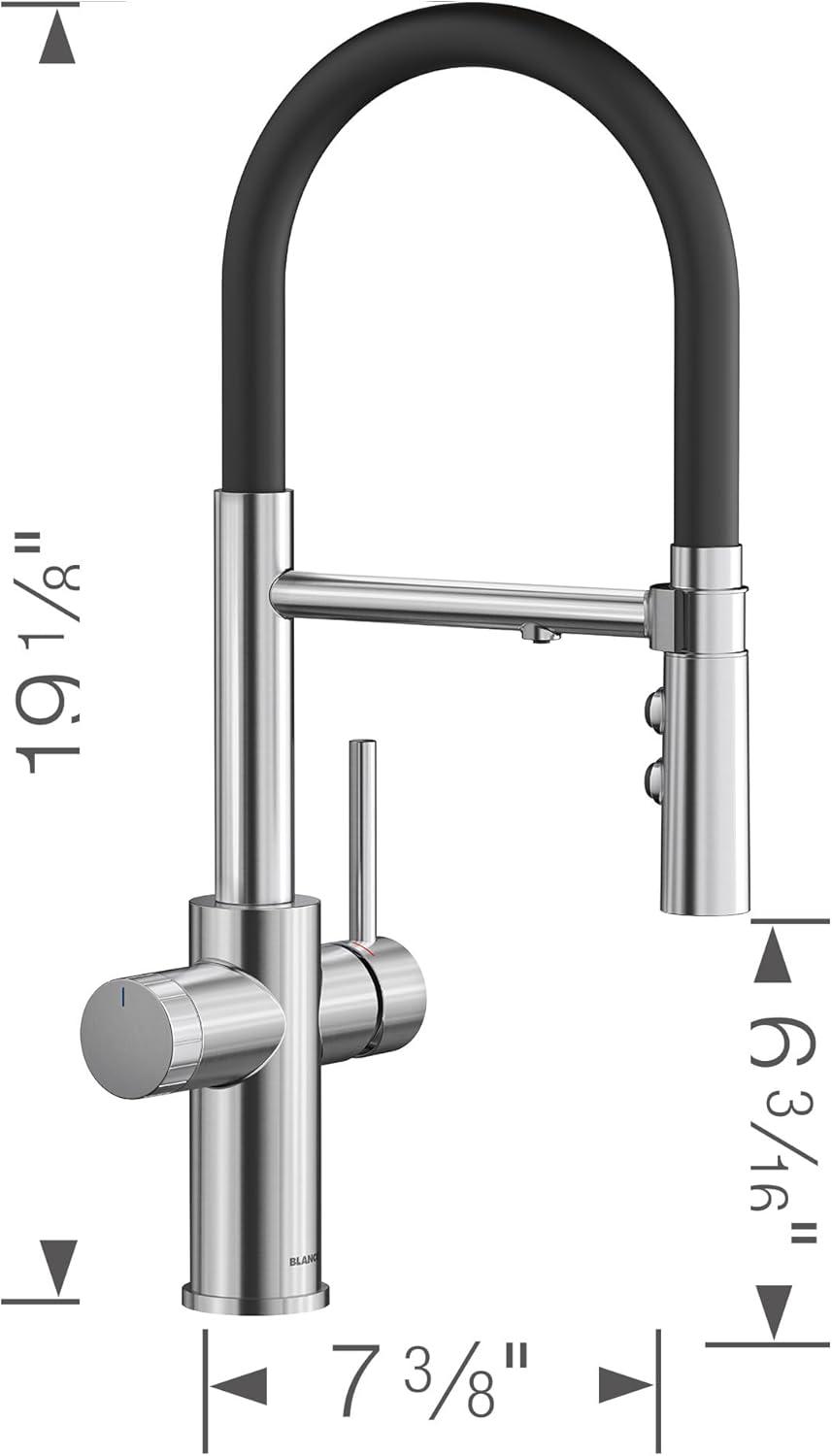 Catris Flexo Filter-Ready Semi-Pro Pull Down Single Handle Kitchen Faucet