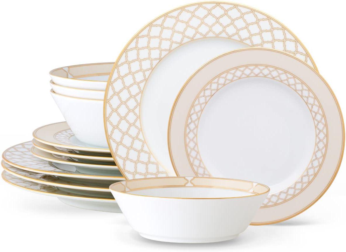 Noritake Noritake Eternal Palace 12-Piece Dinnerware Set, Service for 4