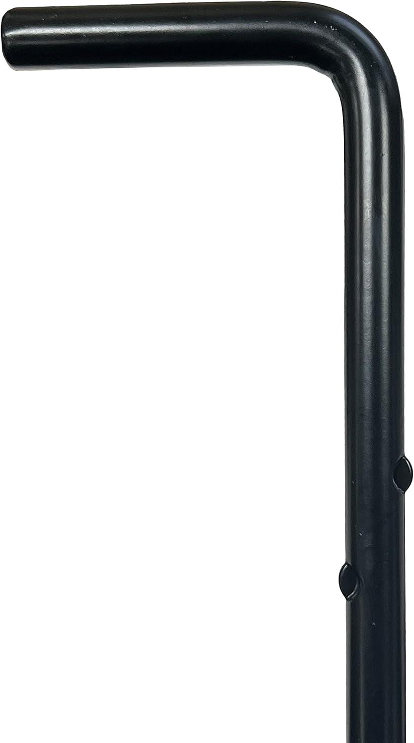 Black Steel 12-Inch Outdoor Gate Drop Rod Lock