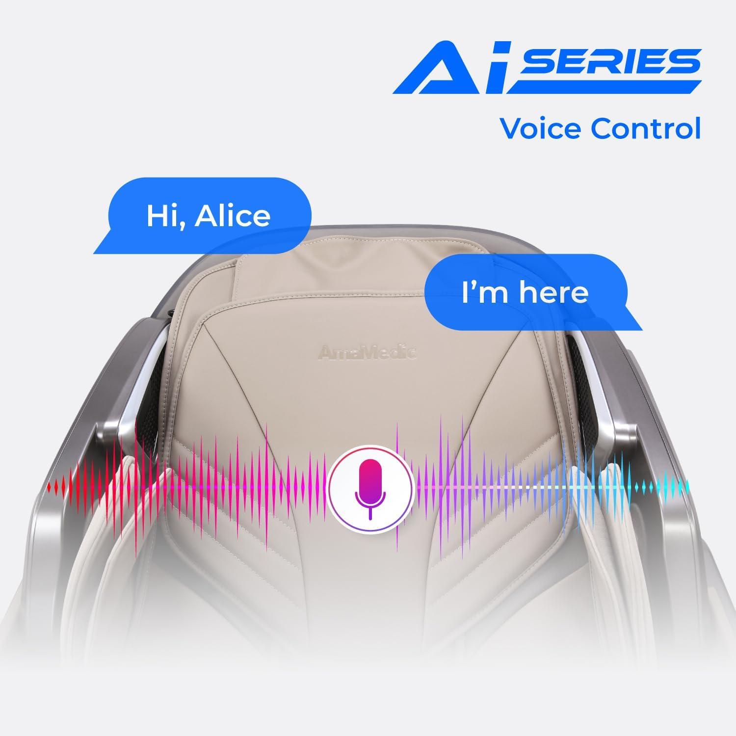 2025 Revive | 4D Massage | Health Fingerprint Sensor| Massage Chair Zero Gravity| AI Health Detection| 40 Cell Full Body Air Massage | (Beige)