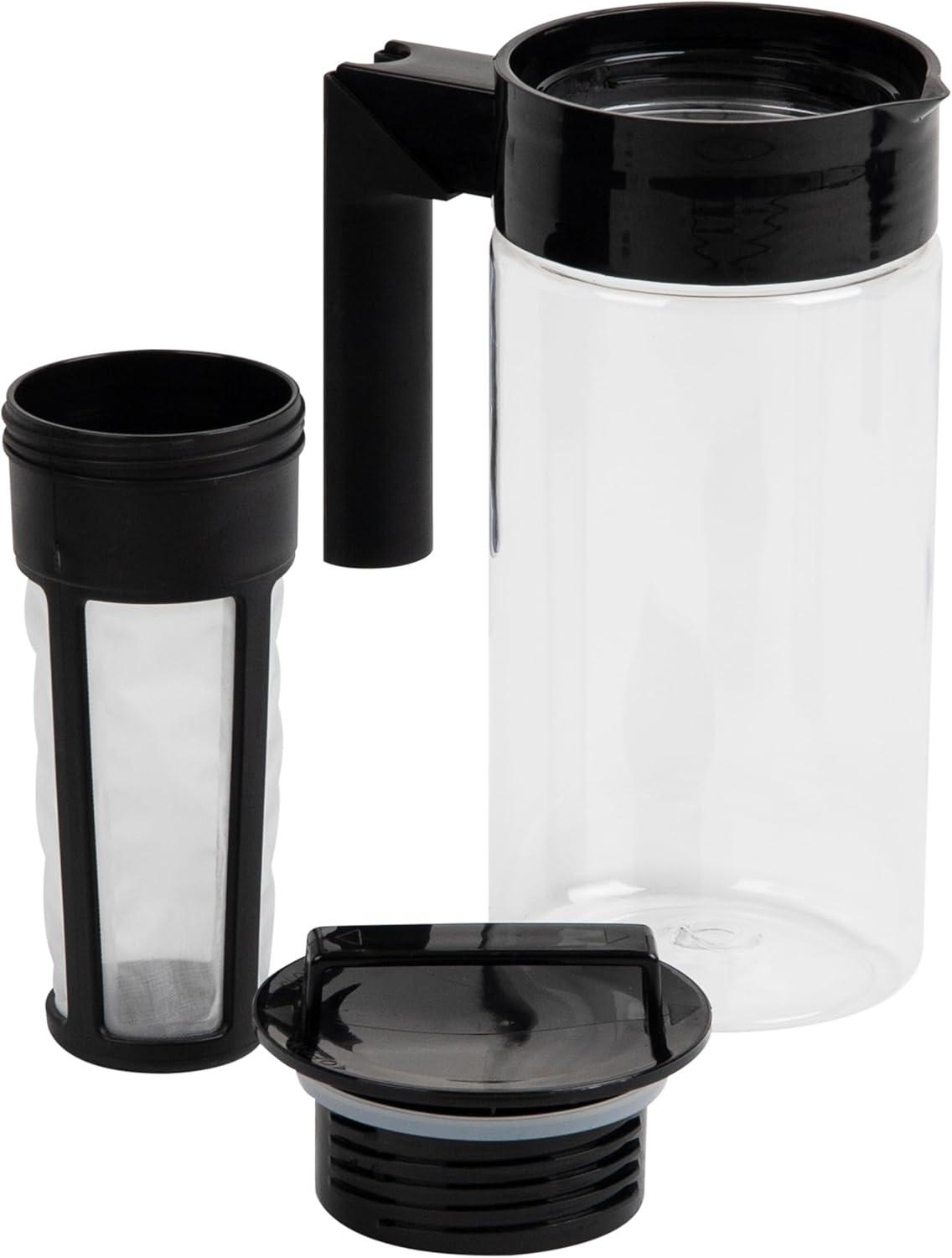 Cold Brew Coffee Maker, Heat-Resistant Handle, 1.3 Liter, Plastic, Clear