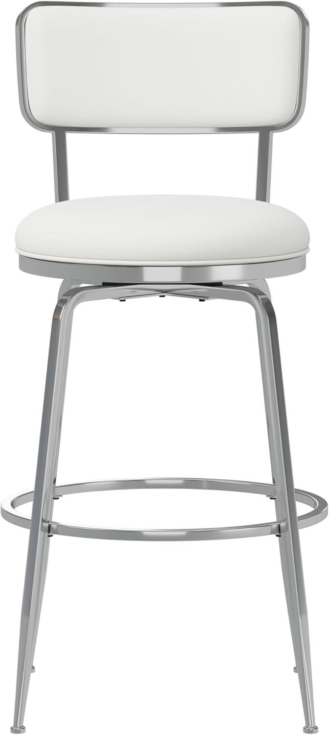 Hillsdale Furniture Baltimore Metal and Uph Swivel Bar Height Stool White