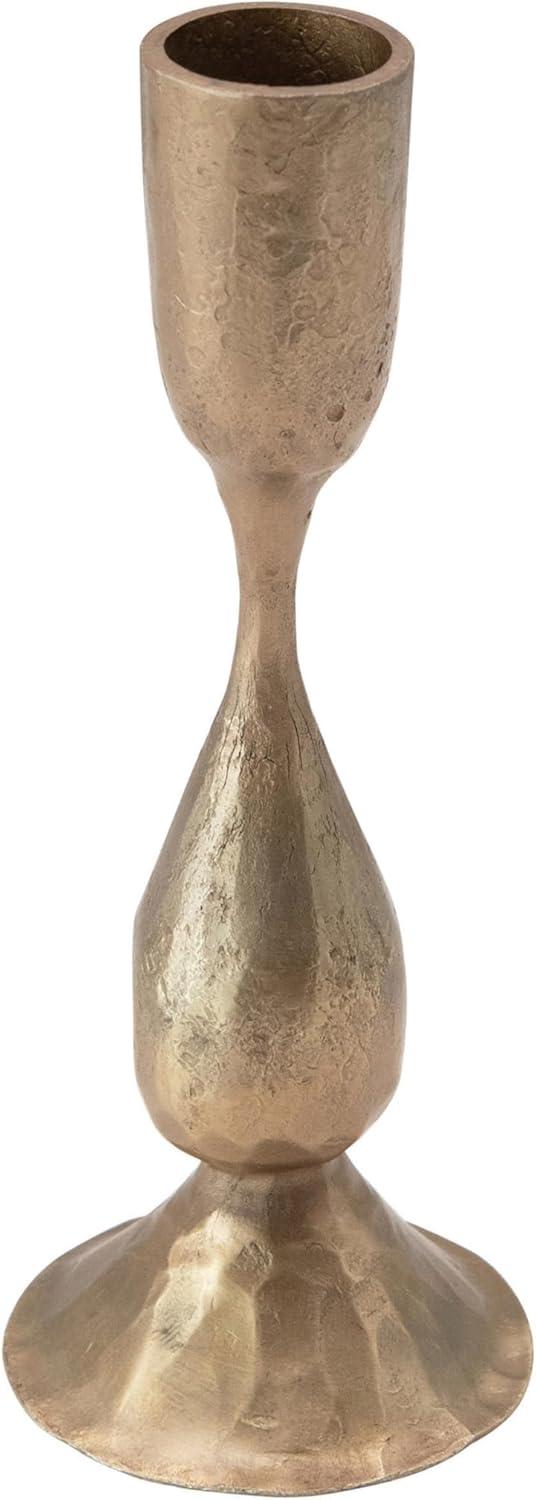 Hand-Forged Iron Taper Holder - Antique Brass / Small