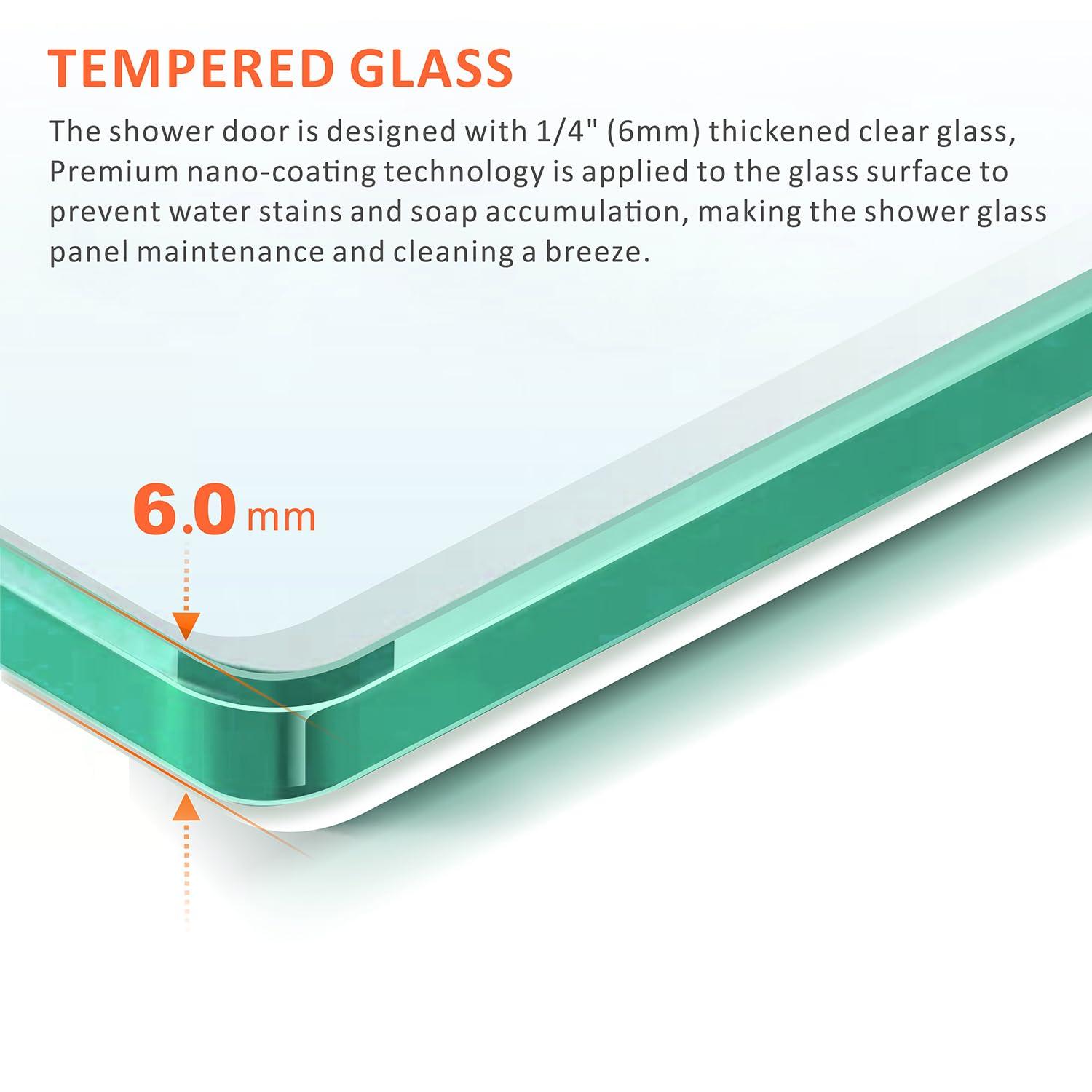 Sliding Glass Tub Door 56-60 In. W X 57 In. H, Semi Frameless Double Bathtub Door, Certified Thick Clear Clear Tempered Glass, 304 Stainless Steel Handles.