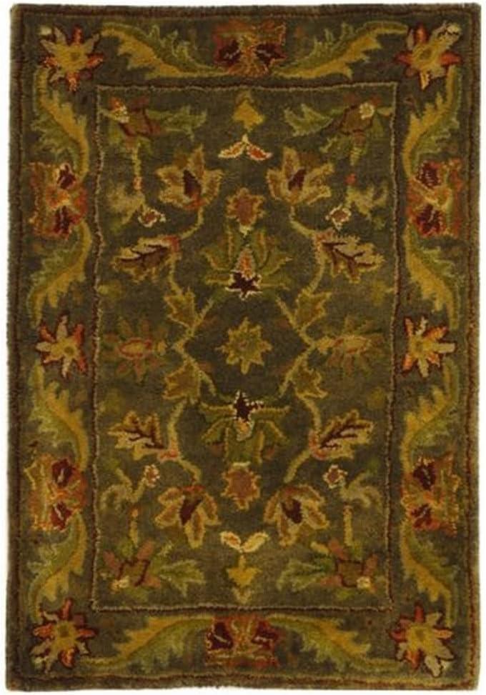 Antiquity AT52 Hand Tufted Indoor Accent Rug - Green/Gold - 2'x3' - Safavieh