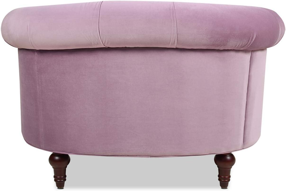 Jennifer Taylor Home La Rosa 42" Victorian Tufted Upholstered Living Room Accent Chair, Lavender