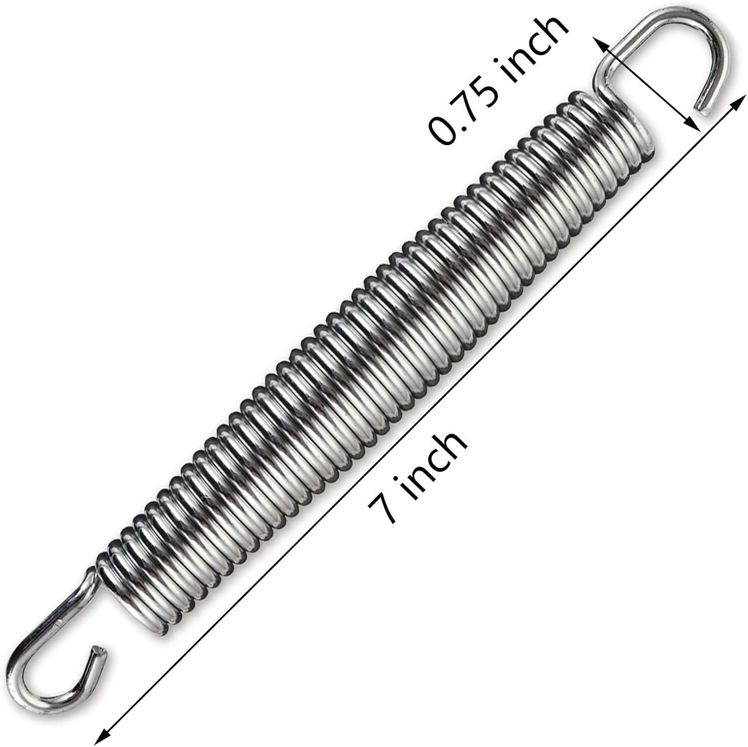 Party Saving 20 Pieces 7 In. Trampoline Spring Heavy-Duty Galvanized Steel Replacement, Wmt1101