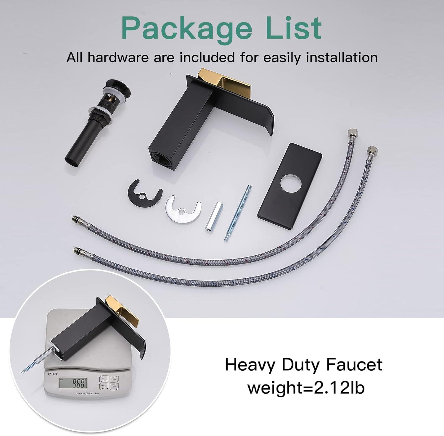 VIBRANTBATH Single-Hole Single-handle Bathroom Faucet with Drain Assembly YZJ9004-N-2