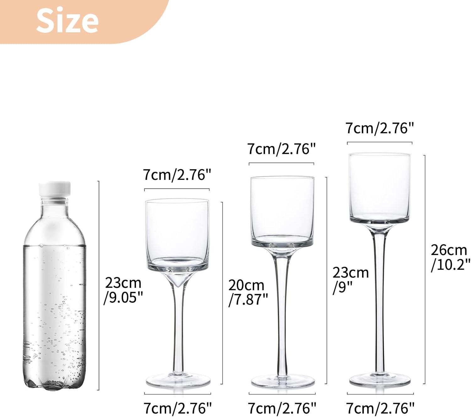 Nuptio Hurricane Glass Candle Holder Tea light Candle Holders ，3Pcs Tall Tealight Candle Holder Votive Candle Holders for Table Centerpiece Home Decoration