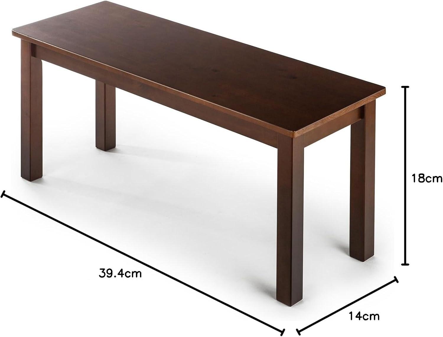 Zinus Juliet 40" x 18" Wood Bench, Espresso