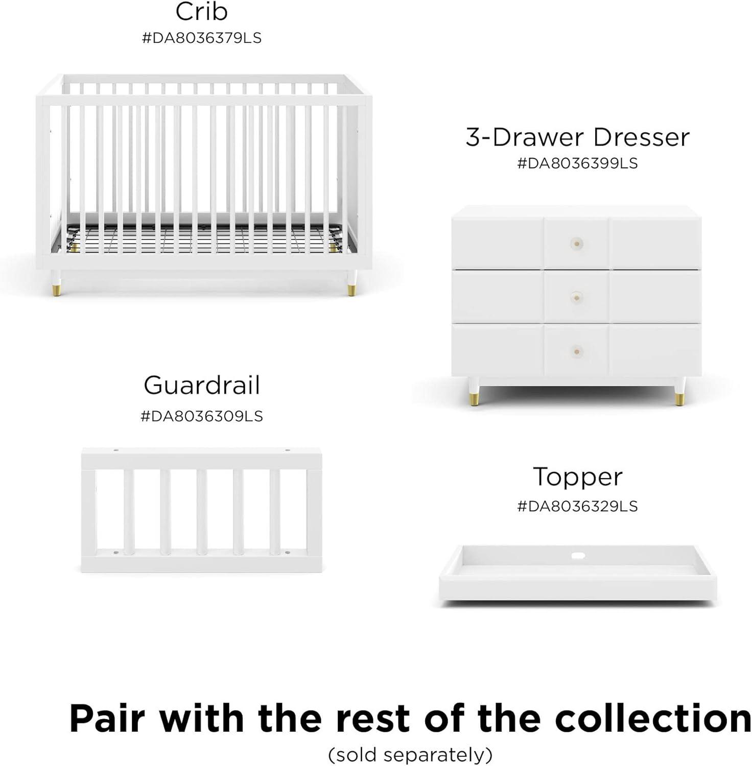 Little Seeds Little Seeds Aviary Toddler Rail with Spindles, White