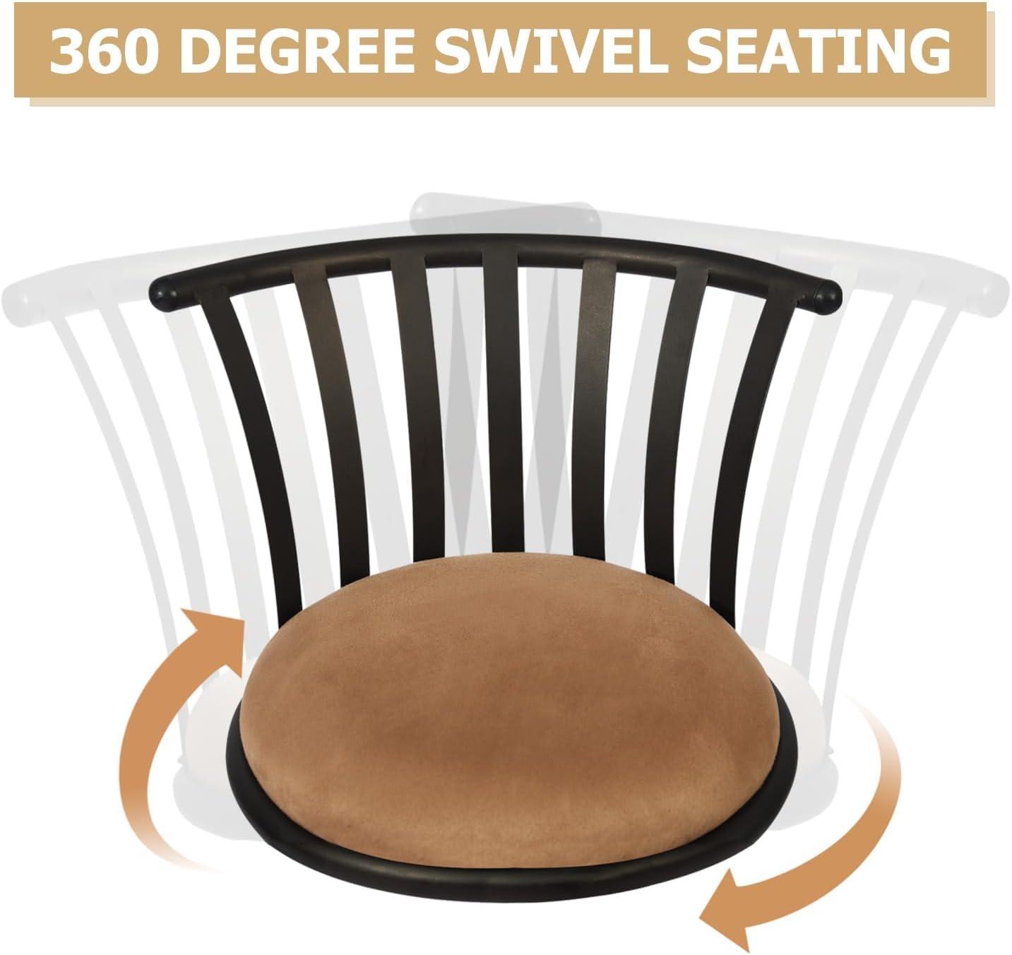 Williston Forge Swivel Upholstered Counter Stool with Both 24"/29" Legs Shipped for Height Adjustable (Set of 2)