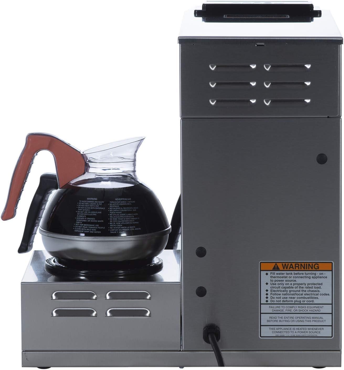BUNN 12-Cup Pourover Coffee Brewer 12 Cup(s) - Multi-serve - Stainless Steel