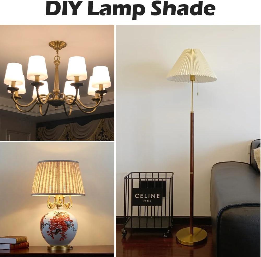 Royal Designs, Inc. Set of 2, 8 inch Polished Brass Lamp Shade Harp Holder with Lamp Finial, DIY Repair/Replacement, Heavy Duty, for Table/Floor Lamps