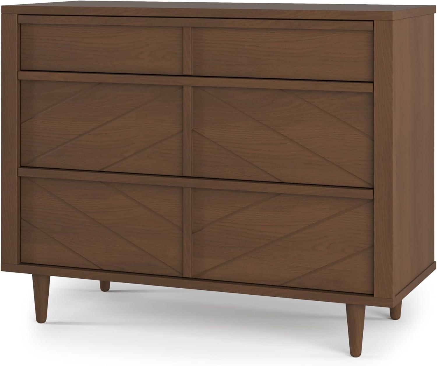 Child Craft Surrey Hill 3 Drawer Dresser for Nursery or Bedroom,  Anti-Tip Kit Included to Prevent Tipping, Baby Safe Finish (Toasted Chestnut)