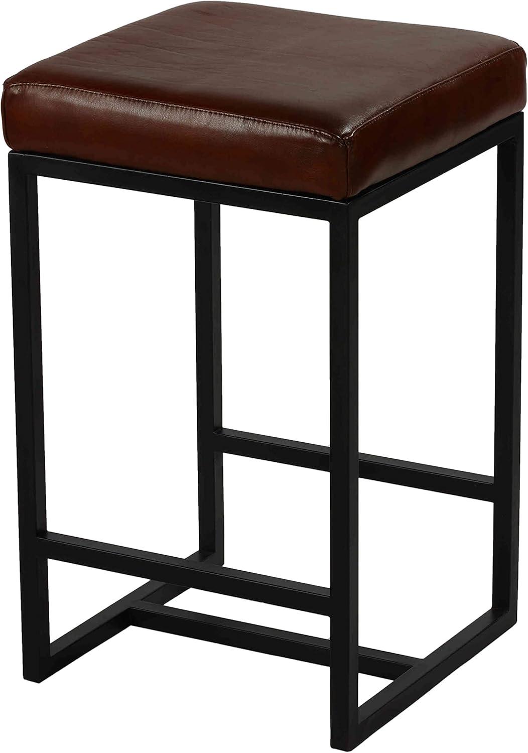 Beija Upholstered Counter Stool with Metal Frame