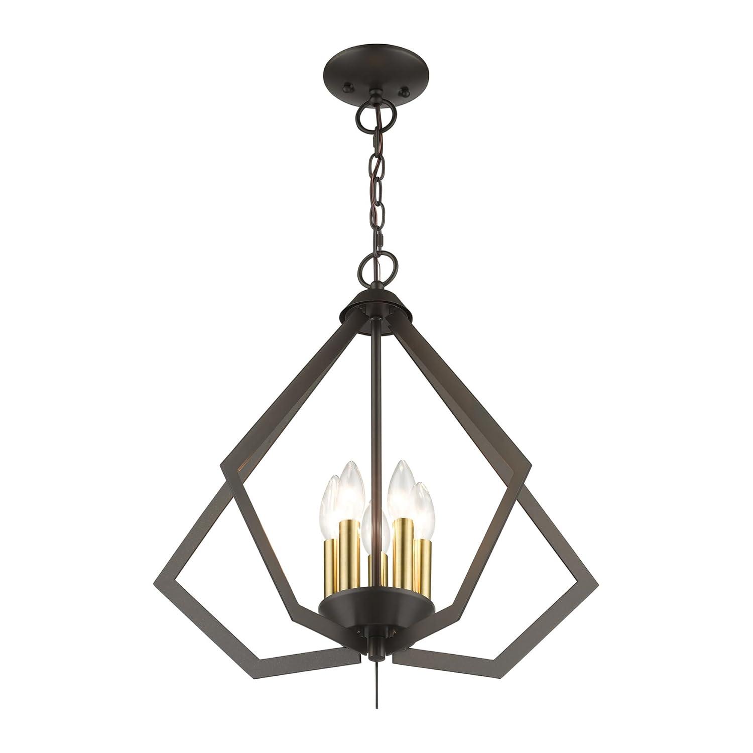 Livex Lighting Prism 5 - Light Chandelier in  Brushed Nickel