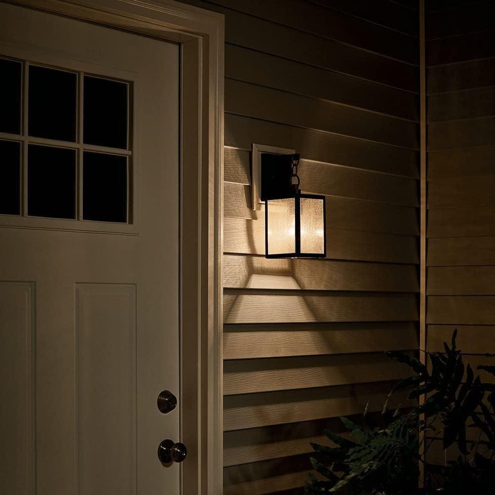 Lahden™ 16.75" 1 Light Outdoor Wall Light with Clear Seeded Glass in Weathered Zinc