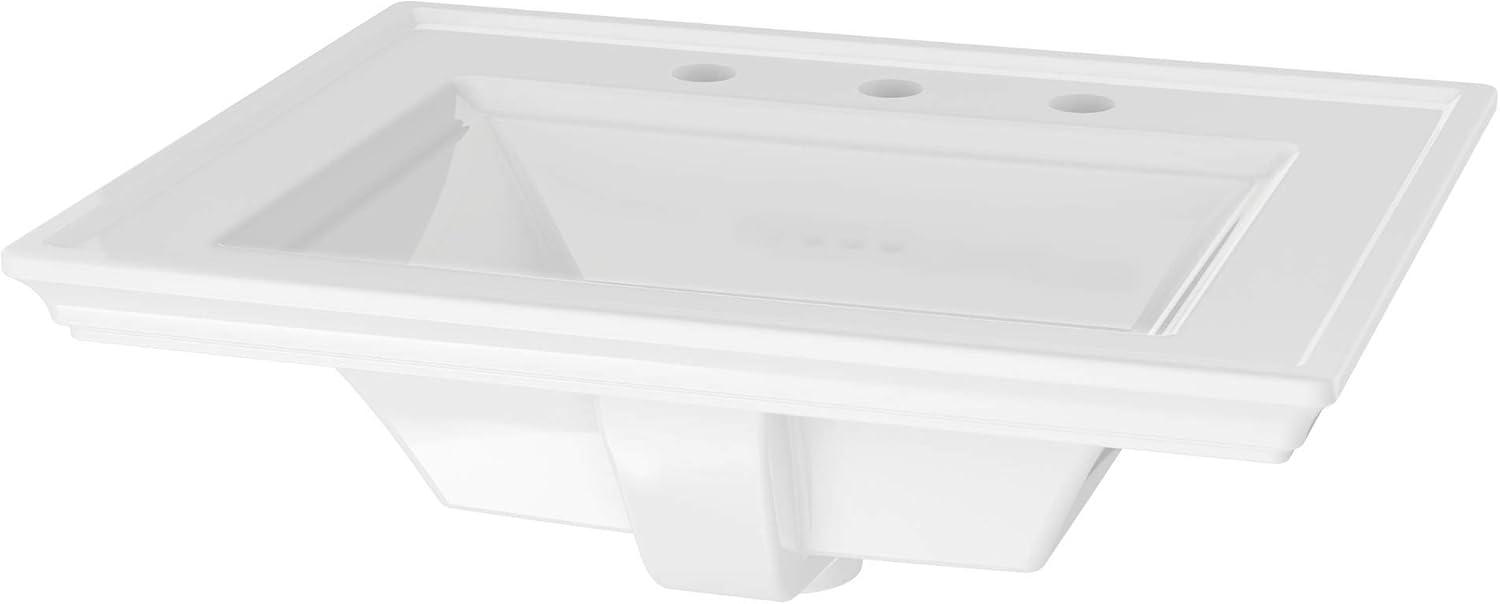 American Standard Town 19.06'' White Ceramic Rectangular Bathroom Sink with Overflow