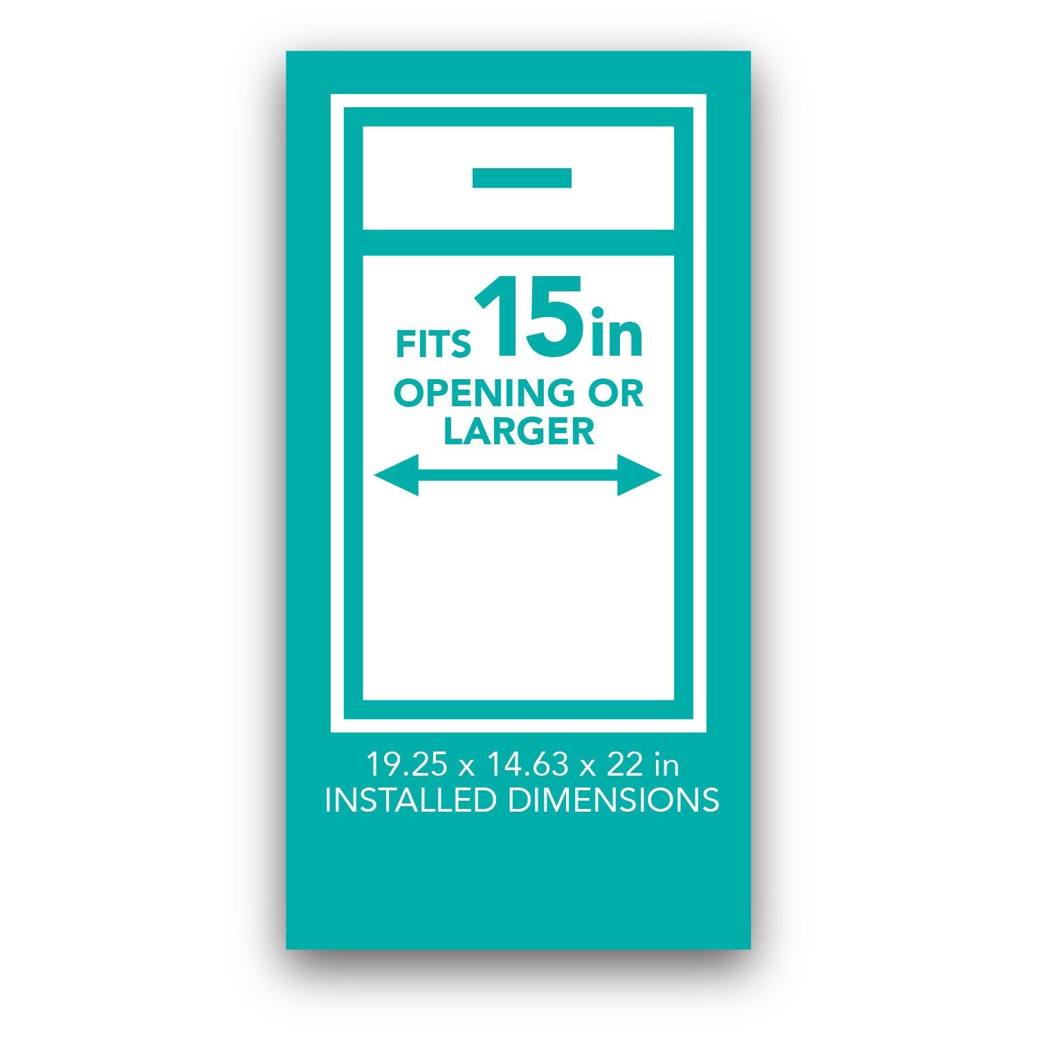 White Plastic Double Trash Can Slide-Out with Satin Nickel Frame