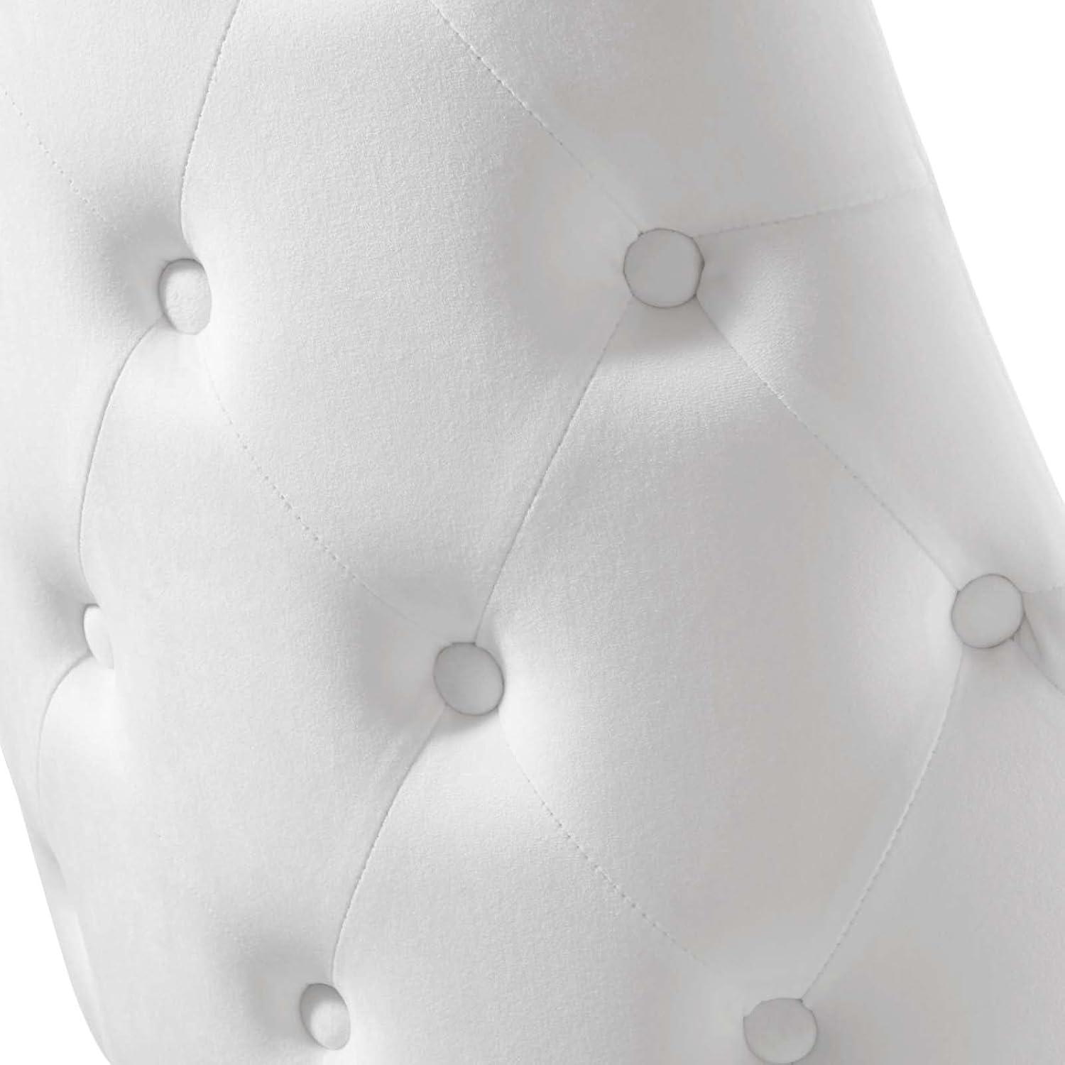 Modway Adorn 17.5" Tufted Performance Velvet Dining Side Chair in White