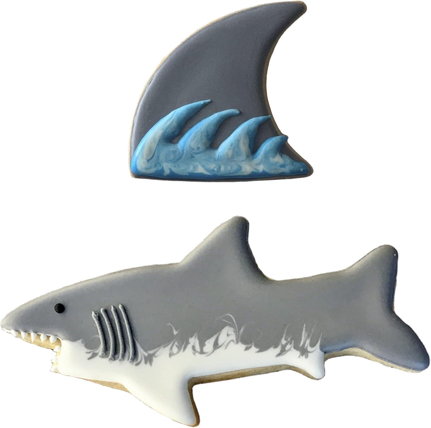 Ann Clark Shark Cookie Cutter Set, 2-Piece, Made in USA