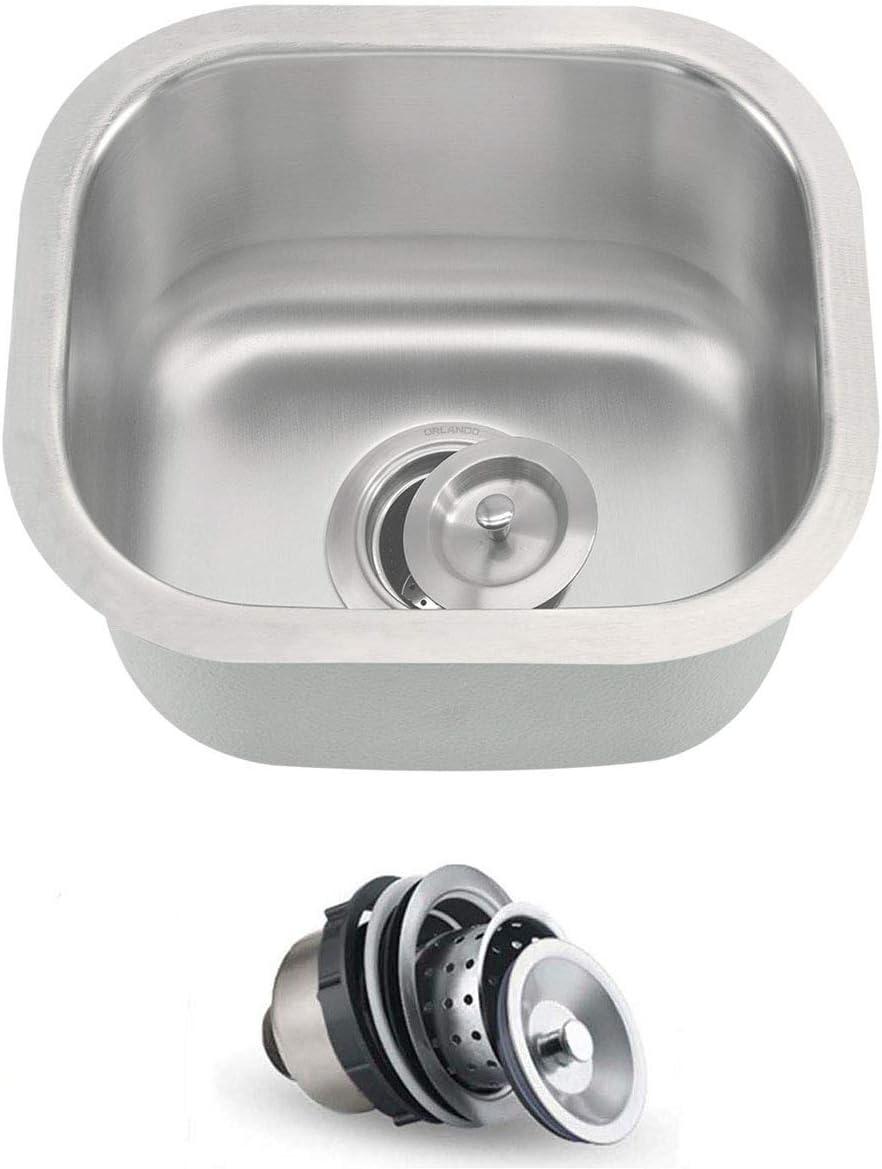 13.25'' L Undermount Single Bowl Stainless Steel Kitchen Sink