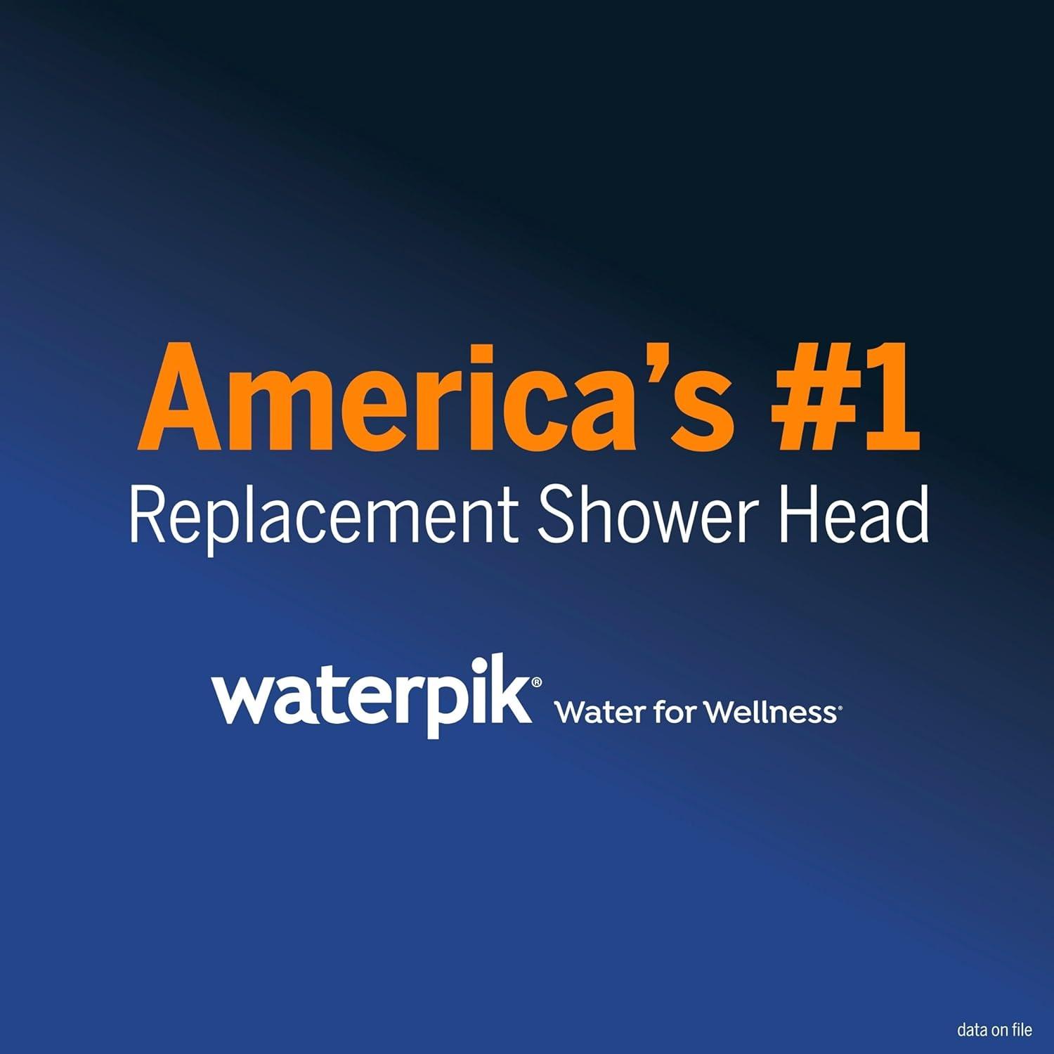 Waterpik High Pressure Hand Held Shower Head With Hose, PowerPulse Massage 6-Mode, Brushed Nickel XAL-649ME