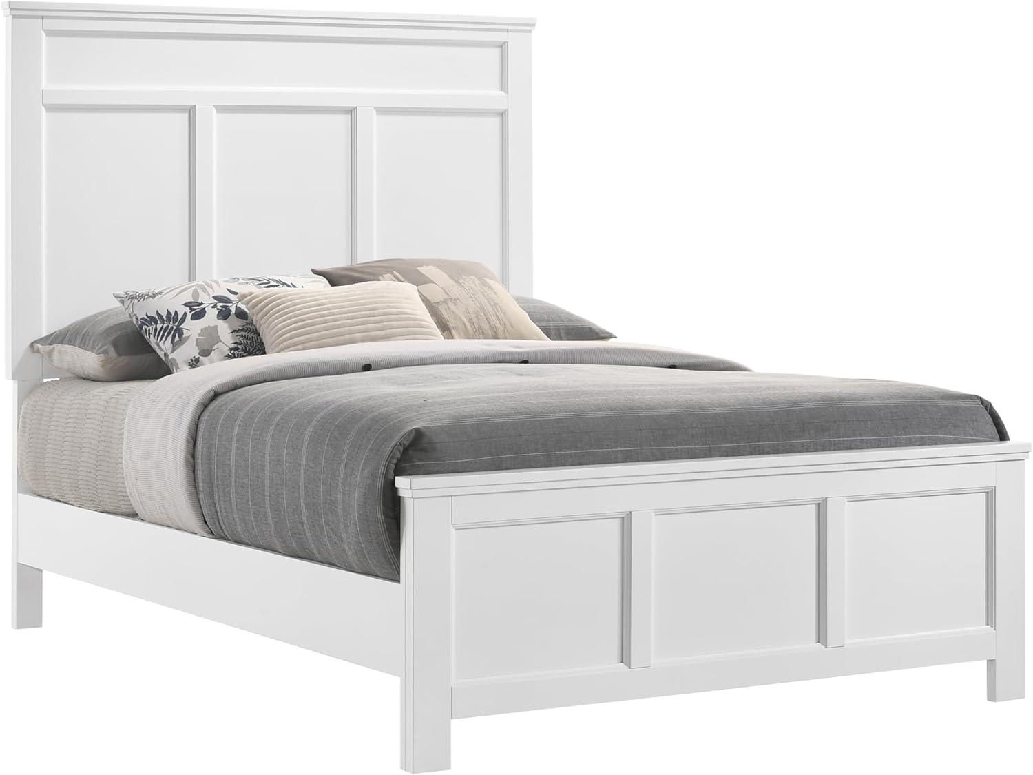 New Classic Furniture Andover Traditional Wood Twin Bed in White