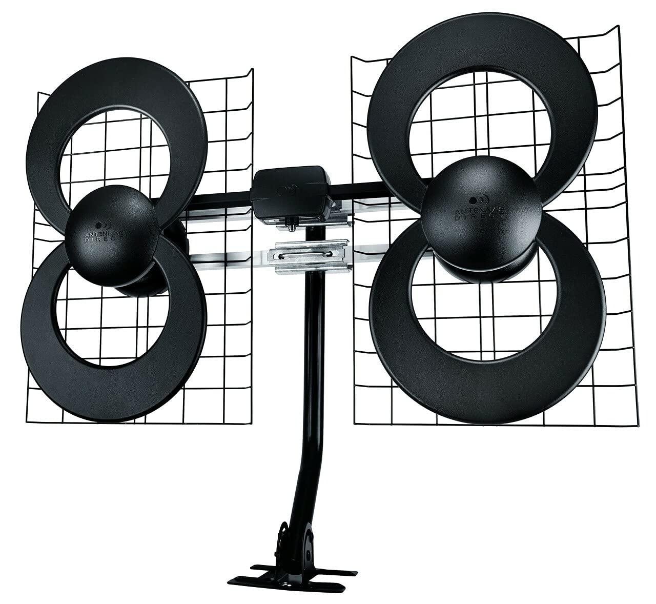 Antennas Direct® ClearStream 4 UHF Indoor Outdoor TV Antenna, Multi-Directional, 70+ Mile Range, 4K 8K UHD, NEXTGEN TV in Black