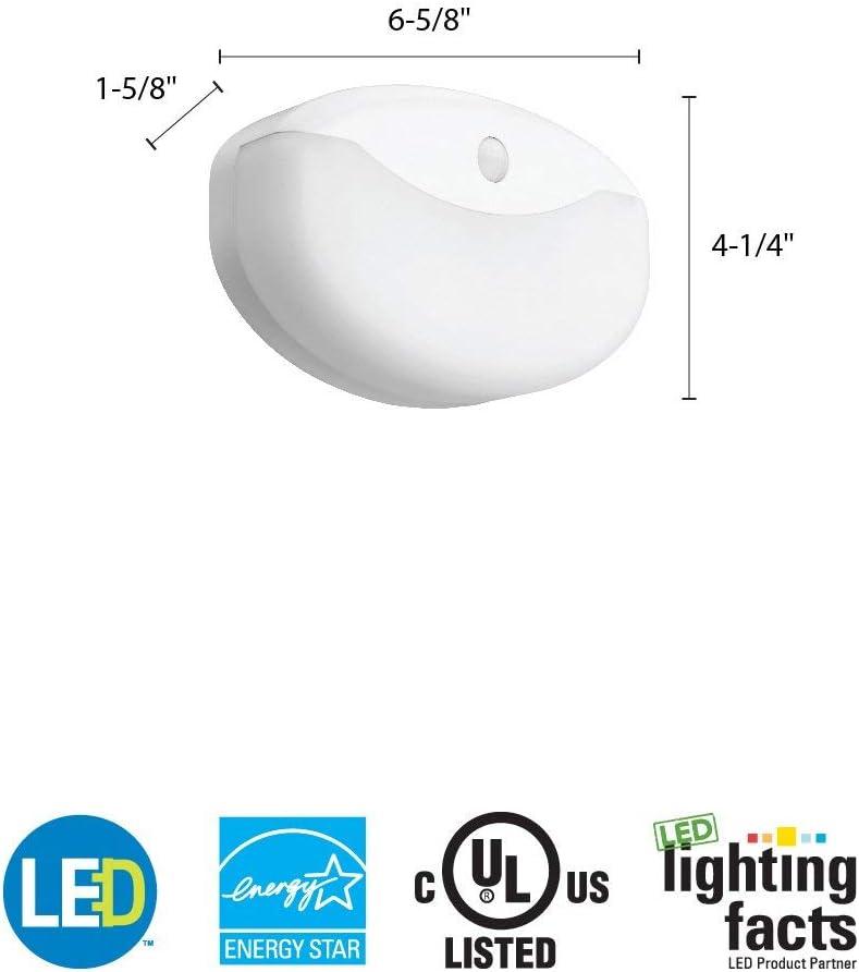 White Acrylic LED Motion Sensor Flush Mount Light