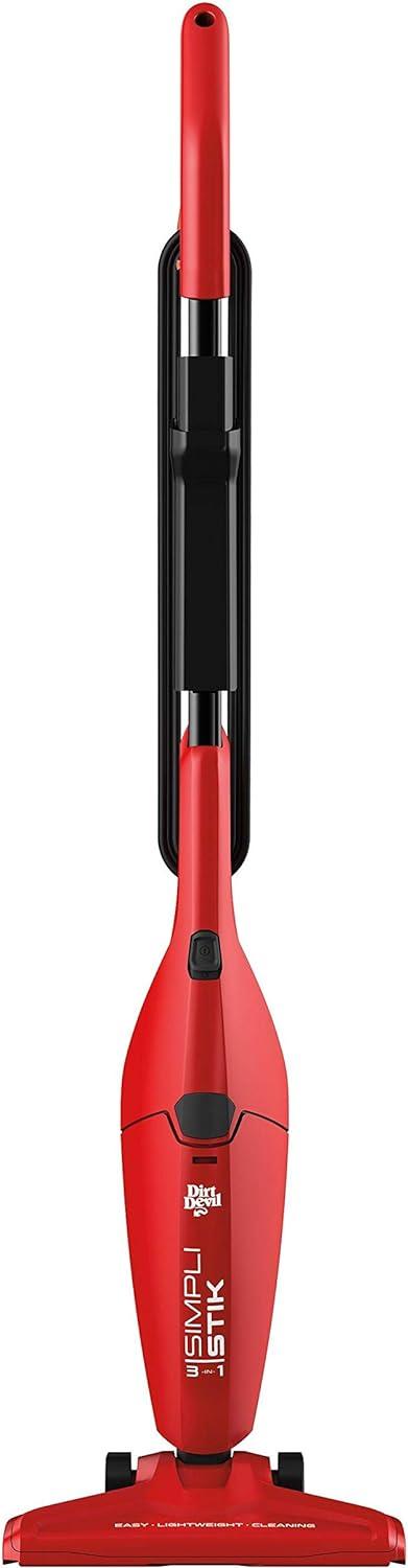 Dirt Devil SimpliStik Lightweight Corded Bagless Stick Vacuum, SD20000RED