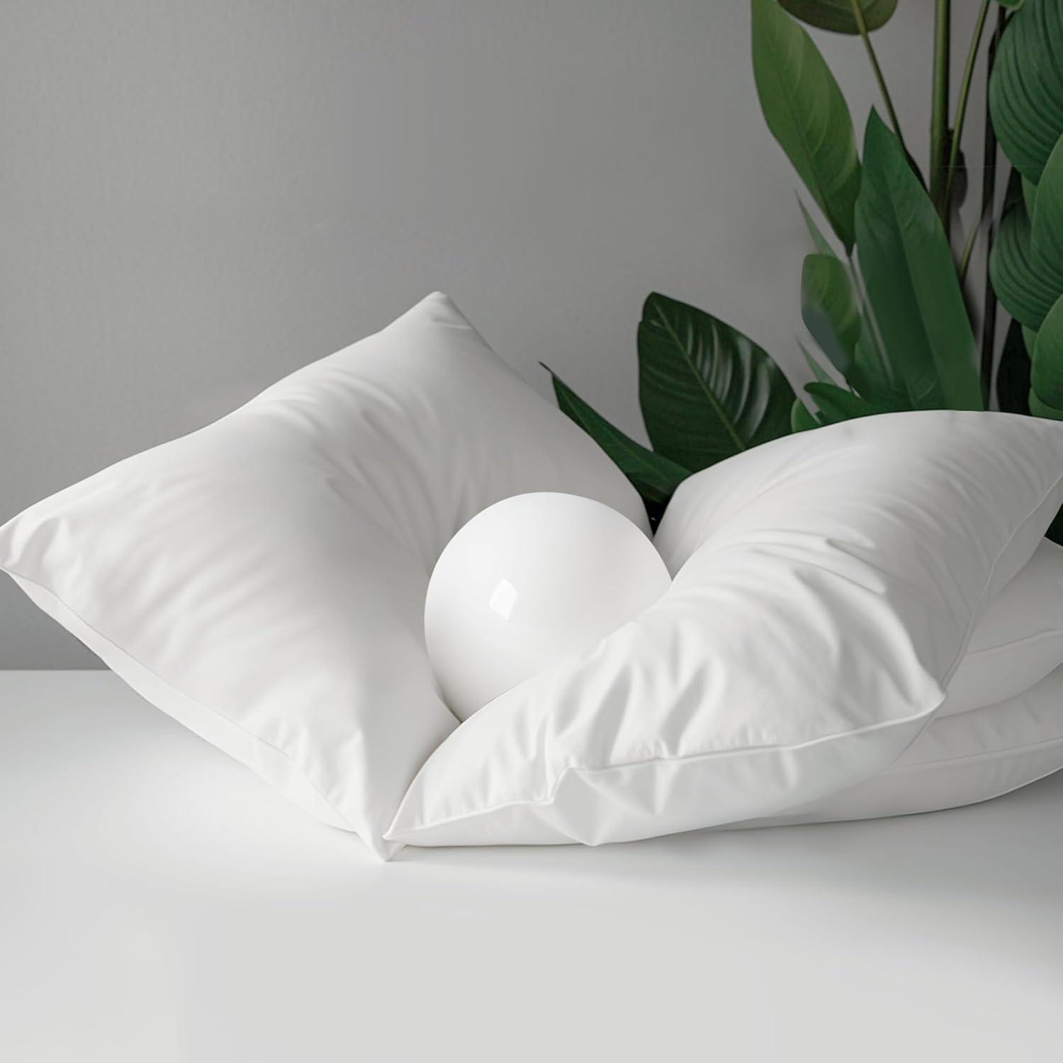 Farm To Home  Organic Blended Cotton Down Alternative Pillow - 2 Pack - White King - Set of 2