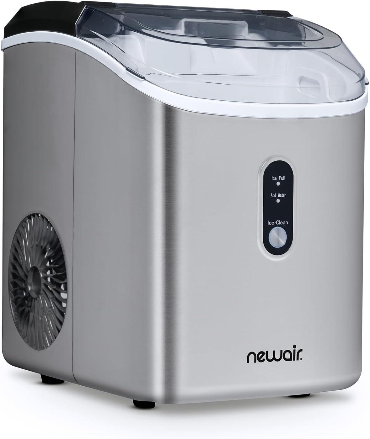 Newair Stainless Steel Portable Countertop Nugget Ice Maker