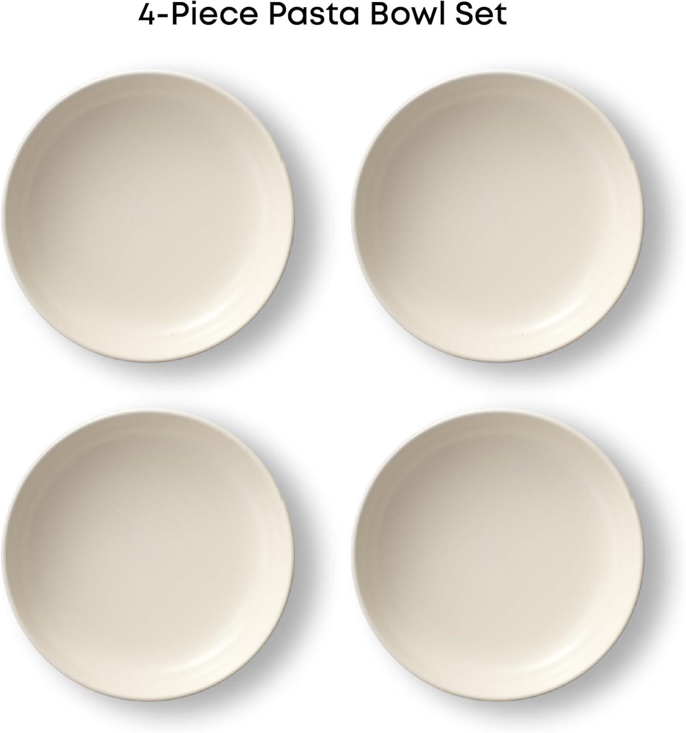 JoyJolt JoyJolt Mesa 4pc Stoneware Pasta Bowl set, 40oz (Set of 4)