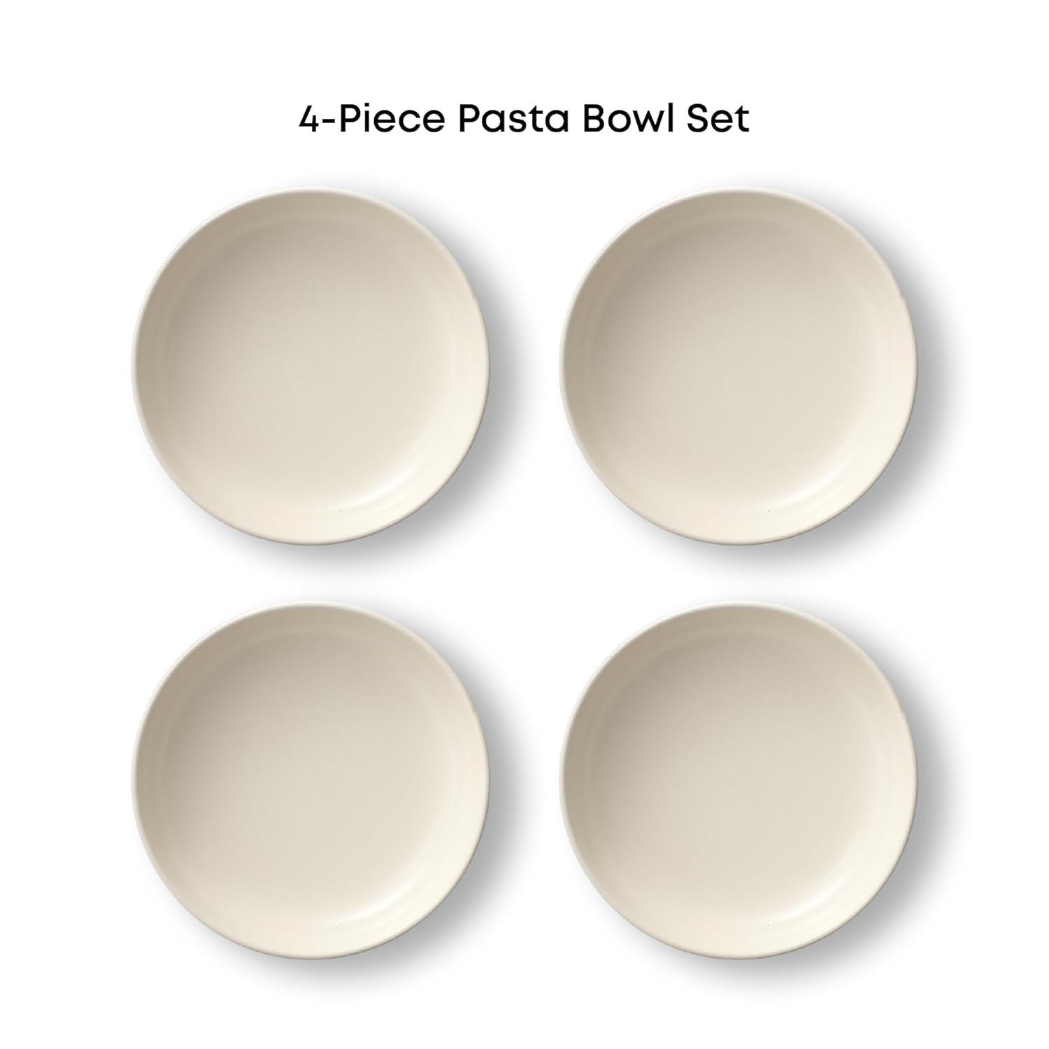 JoyJolt JoyJolt Mesa 4pc Stoneware Pasta Bowl set, 40oz (Set of 4)