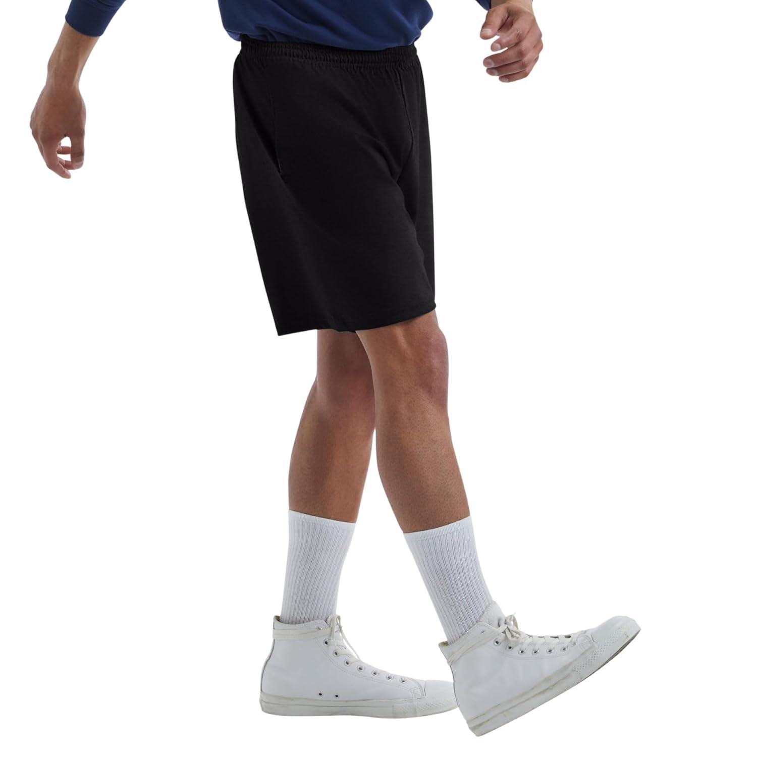 Hanes Men's Essentials Cotton Shorts With Pockets, 7.5" Inseam, Sizes S-4XL