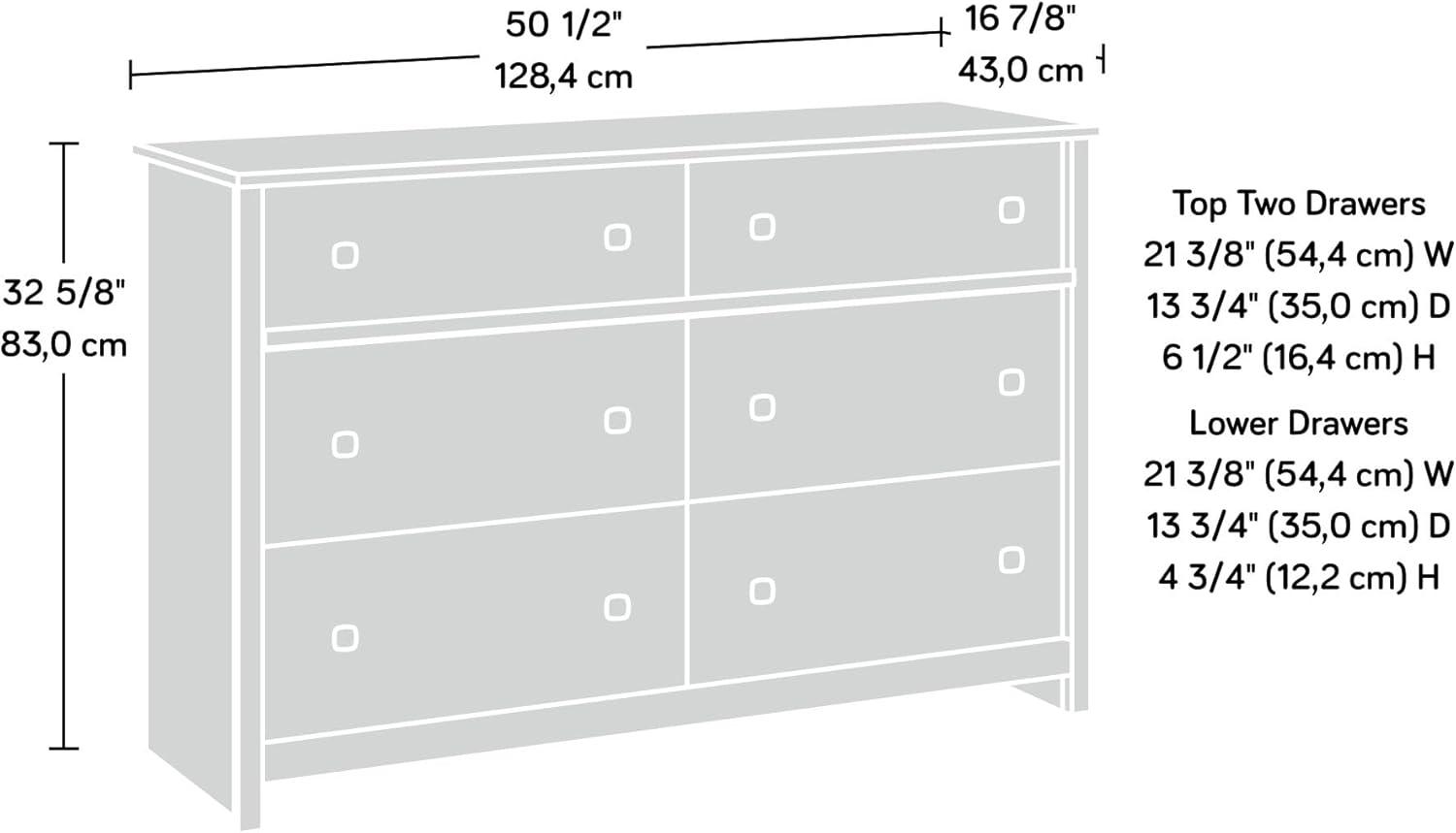 Harlow 6-Drawer Wood Dresser