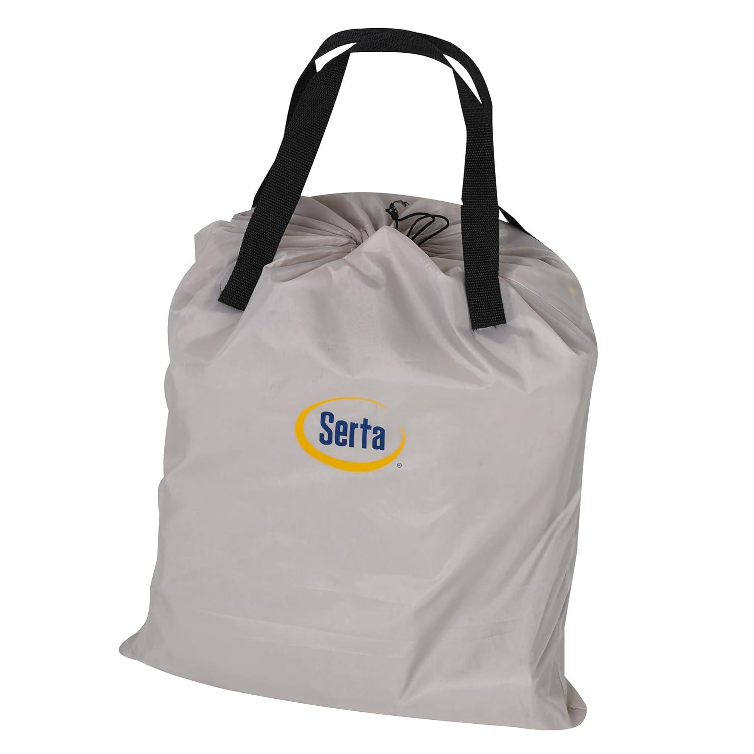 Serta Queen Air Mattress with 18"  Thickness and Internal Ac Pump and neverFLAT Fabric Plush Top