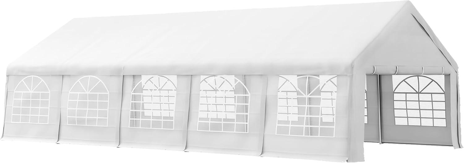 Outsunny White 16' x 32' Heavy Duty Party Tent with Removable Sidewalls