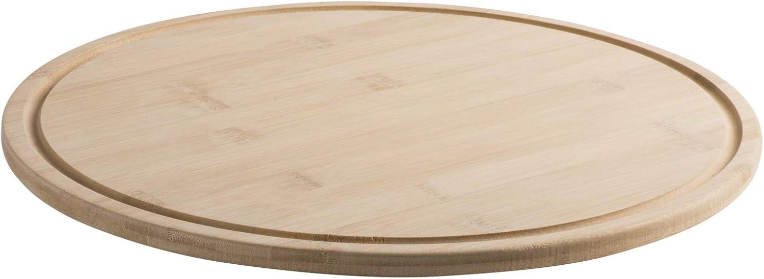 Hammont Bamboo Round Kitchen Cutting Board and Serving Tray 12"x0.5" 3 Pack