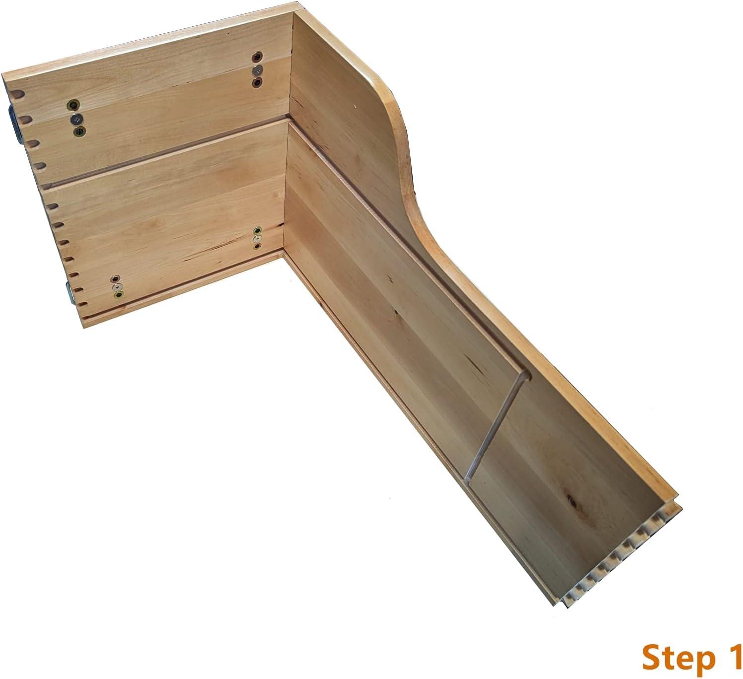 D.I.Y Kitchen Pull Out Trash Can System Wooden Frame Rollout Cabinet Organizer 11''Width (Trash Can Not Included)