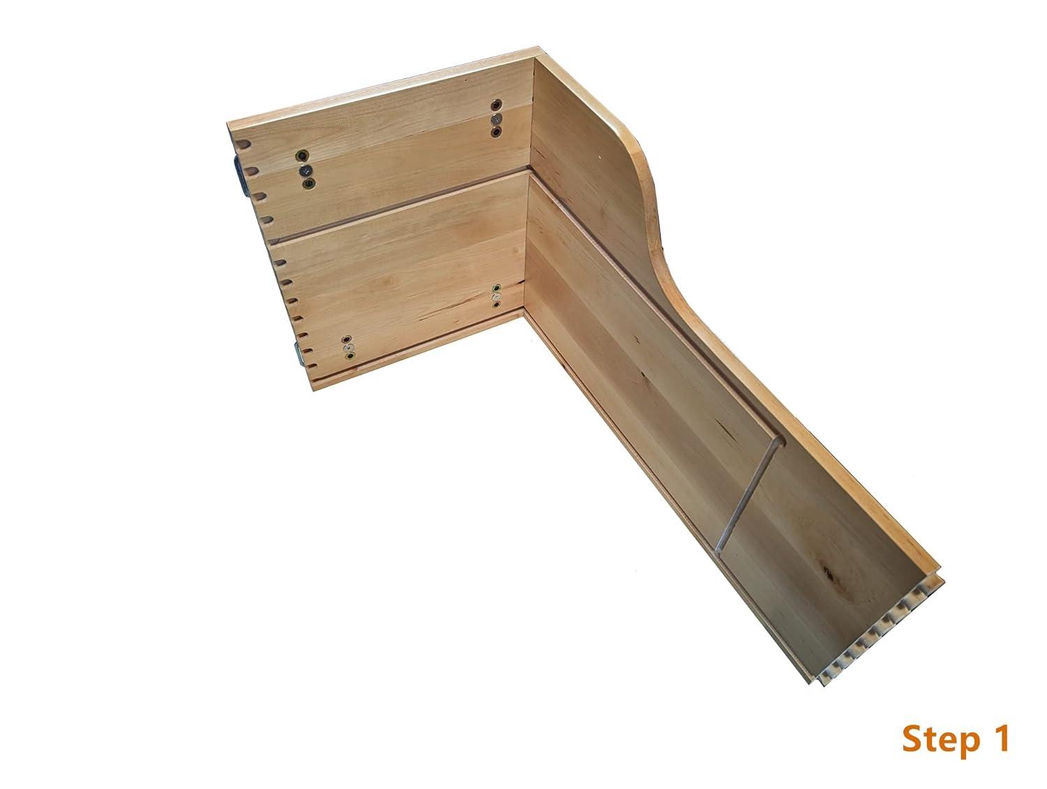 D.I.Y Kitchen Pull Out Trash Can System Wooden Frame Rollout Cabinet Organizer 11''Width (Trash Can Not Included)